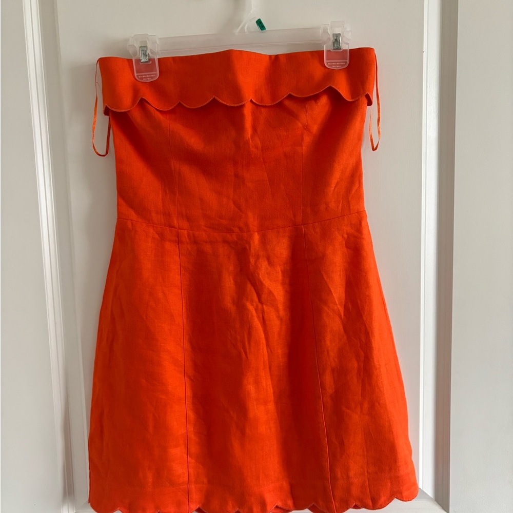 Reformation Linen Strapless Mini Dress – Size 8